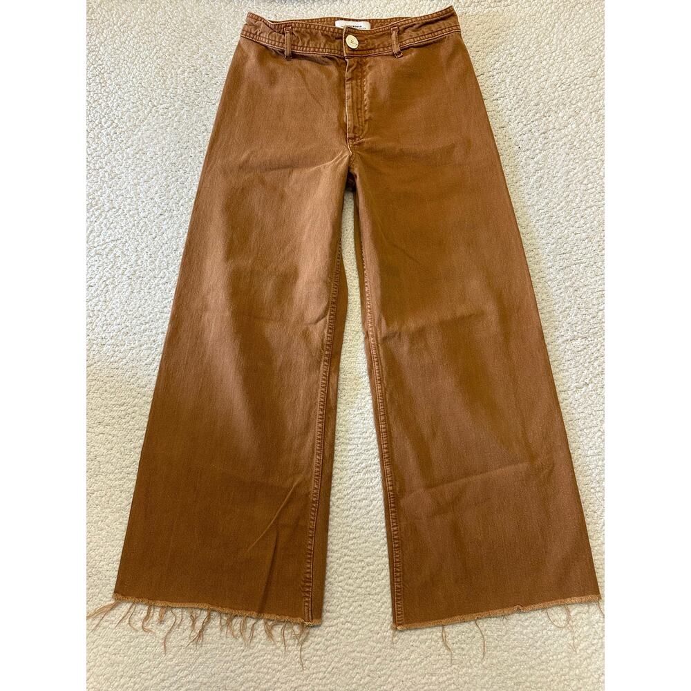 Zara Marine High Waisted Wide Leg Jeans Size 8